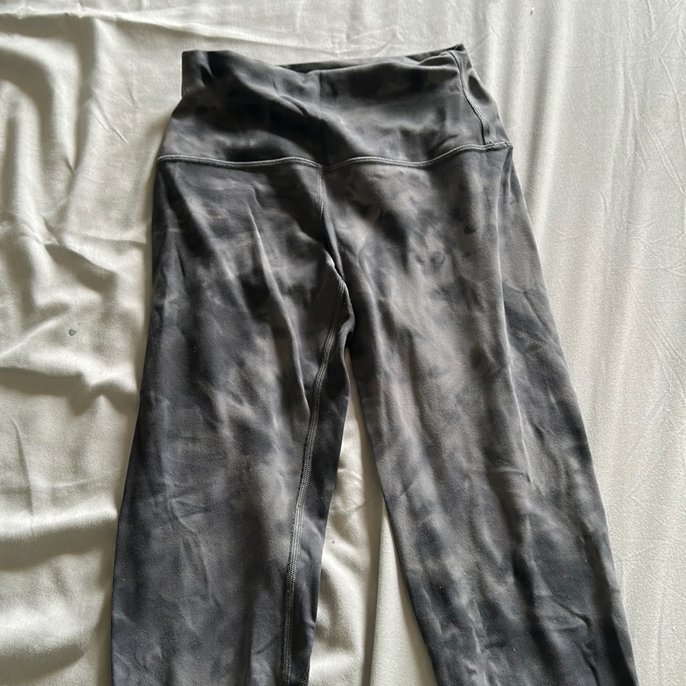 lululemon leggings color: Diamond Dye Pitch Grey Graphite Grey , like brand new